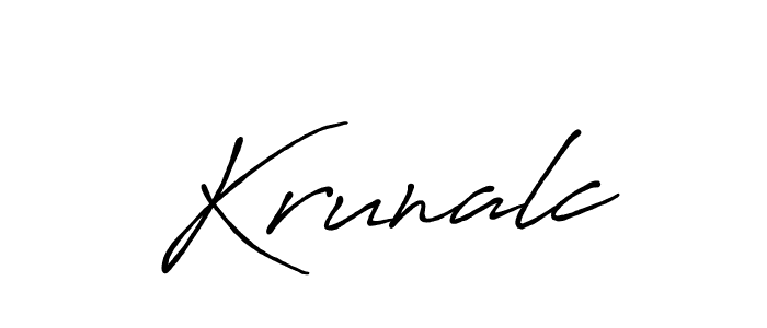 Also we have Krunalc name is the best signature style. Create professional handwritten signature collection using Antro_Vectra_Bolder autograph style. Krunalc signature style 7 images and pictures png