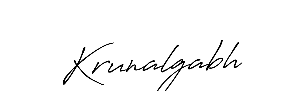 Krunalgabh stylish signature style. Best Handwritten Sign (Antro_Vectra_Bolder) for my name. Handwritten Signature Collection Ideas for my name Krunalgabh. Krunalgabh signature style 7 images and pictures png