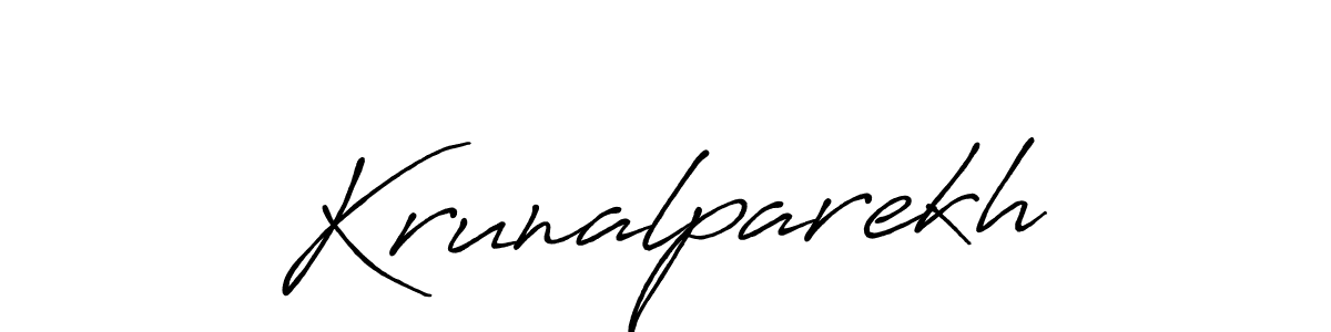 if you are searching for the best signature style for your name Krunalparekh. so please give up your signature search. here we have designed multiple signature styles  using Antro_Vectra_Bolder. Krunalparekh signature style 7 images and pictures png