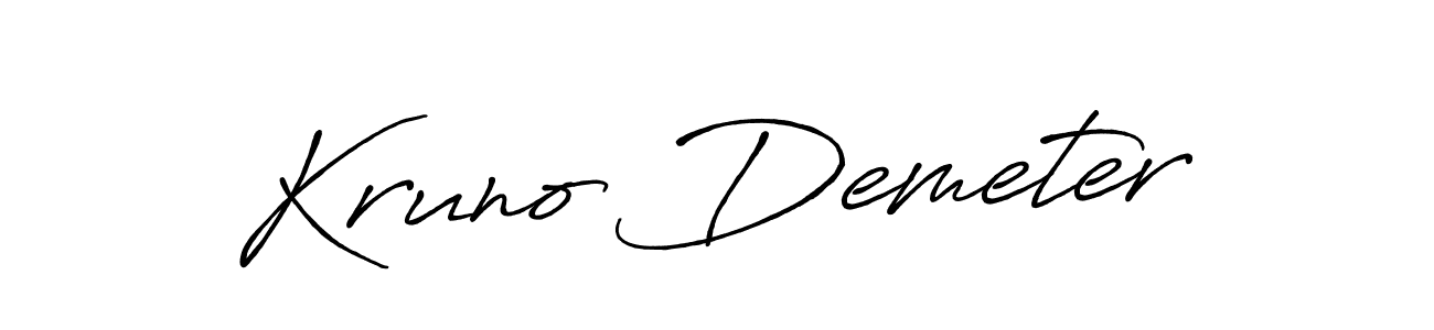 Make a beautiful signature design for name Kruno Demeter. With this signature (Antro_Vectra_Bolder) style, you can create a handwritten signature for free. Kruno Demeter signature style 7 images and pictures png