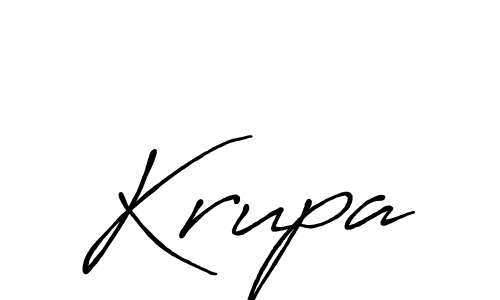Use a signature maker to create a handwritten signature online. With this signature software, you can design (Antro_Vectra_Bolder) your own signature for name Krupa. Krupa signature style 7 images and pictures png