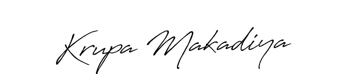 Also we have Krupa Makadiya name is the best signature style. Create professional handwritten signature collection using Antro_Vectra_Bolder autograph style. Krupa Makadiya signature style 7 images and pictures png