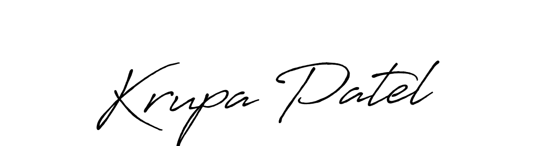 Similarly Antro_Vectra_Bolder is the best handwritten signature design. Signature creator online .You can use it as an online autograph creator for name Krupa Patel. Krupa Patel signature style 7 images and pictures png