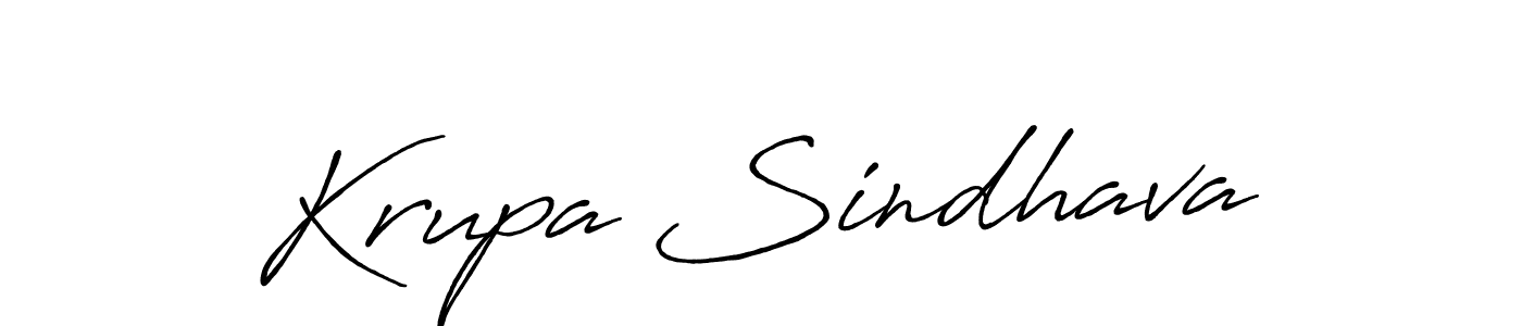 Krupa Sindhava stylish signature style. Best Handwritten Sign (Antro_Vectra_Bolder) for my name. Handwritten Signature Collection Ideas for my name Krupa Sindhava. Krupa Sindhava signature style 7 images and pictures png