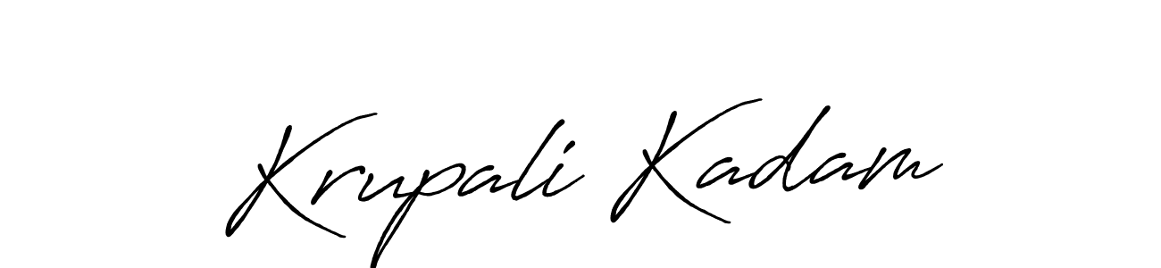 It looks lik you need a new signature style for name Krupali Kadam. Design unique handwritten (Antro_Vectra_Bolder) signature with our free signature maker in just a few clicks. Krupali Kadam signature style 7 images and pictures png