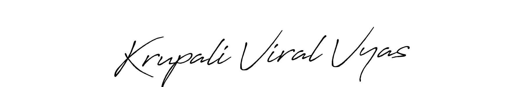 Use a signature maker to create a handwritten signature online. With this signature software, you can design (Antro_Vectra_Bolder) your own signature for name Krupali Viral Vyas. Krupali Viral Vyas signature style 7 images and pictures png