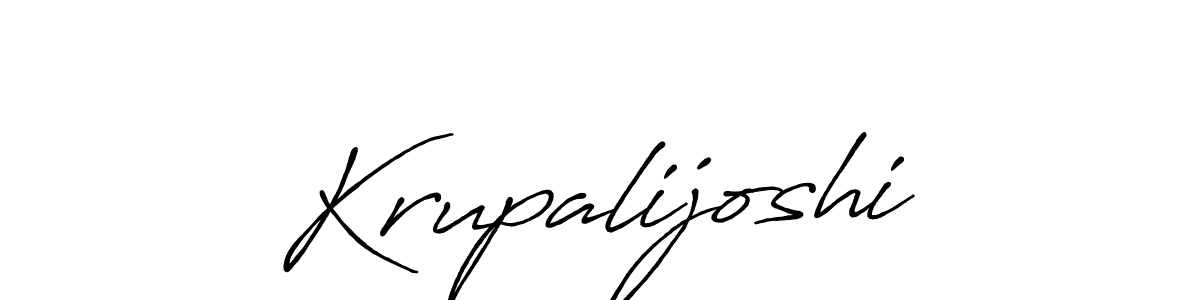 Once you've used our free online signature maker to create your best signature Antro_Vectra_Bolder style, it's time to enjoy all of the benefits that Krupalijoshi name signing documents. Krupalijoshi signature style 7 images and pictures png