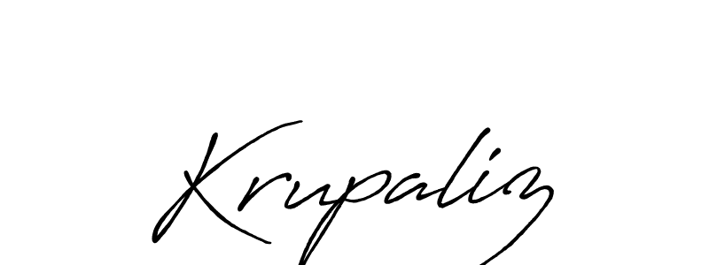 How to make Krupaliz signature? Antro_Vectra_Bolder is a professional autograph style. Create handwritten signature for Krupaliz name. Krupaliz signature style 7 images and pictures png