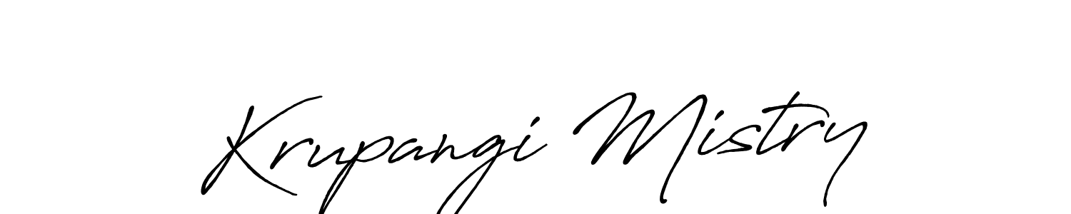 Design your own signature with our free online signature maker. With this signature software, you can create a handwritten (Antro_Vectra_Bolder) signature for name Krupangi Mistry. Krupangi Mistry signature style 7 images and pictures png