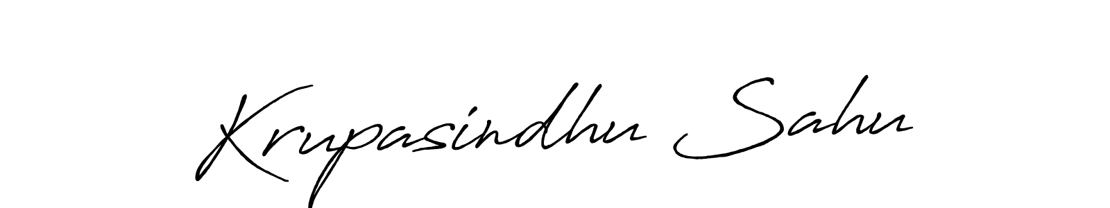 How to make Krupasindhu Sahu name signature. Use Antro_Vectra_Bolder style for creating short signs online. This is the latest handwritten sign. Krupasindhu Sahu signature style 7 images and pictures png
