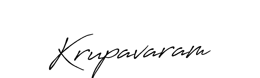 How to make Krupavaram signature? Antro_Vectra_Bolder is a professional autograph style. Create handwritten signature for Krupavaram name. Krupavaram signature style 7 images and pictures png