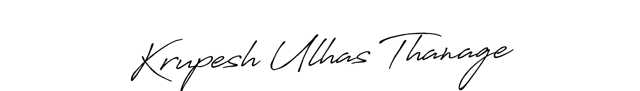 Krupesh Ulhas Thanage stylish signature style. Best Handwritten Sign (Antro_Vectra_Bolder) for my name. Handwritten Signature Collection Ideas for my name Krupesh Ulhas Thanage. Krupesh Ulhas Thanage signature style 7 images and pictures png