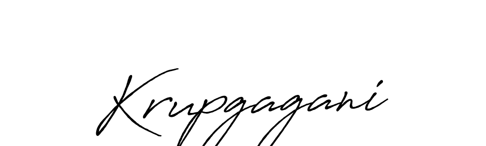 How to make Krupgagani name signature. Use Antro_Vectra_Bolder style for creating short signs online. This is the latest handwritten sign. Krupgagani signature style 7 images and pictures png