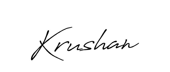 Krushan stylish signature style. Best Handwritten Sign (Antro_Vectra_Bolder) for my name. Handwritten Signature Collection Ideas for my name Krushan. Krushan signature style 7 images and pictures png