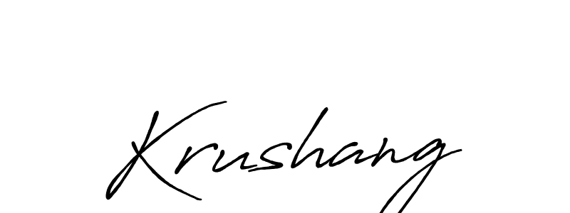 How to Draw Krushang signature style? Antro_Vectra_Bolder is a latest design signature styles for name Krushang. Krushang signature style 7 images and pictures png