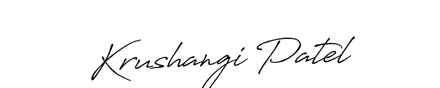 if you are searching for the best signature style for your name Krushangi Patel. so please give up your signature search. here we have designed multiple signature styles  using Antro_Vectra_Bolder. Krushangi Patel signature style 7 images and pictures png