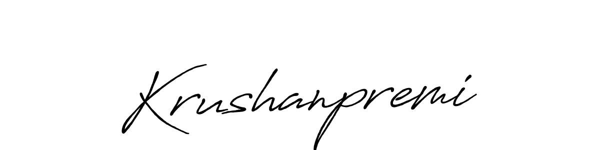 if you are searching for the best signature style for your name Krushanpremi. so please give up your signature search. here we have designed multiple signature styles  using Antro_Vectra_Bolder. Krushanpremi signature style 7 images and pictures png