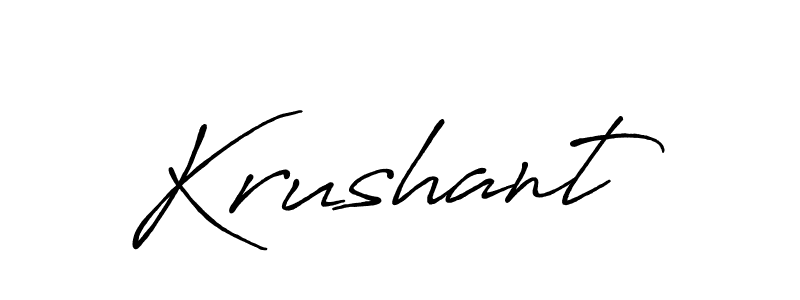 Design your own signature with our free online signature maker. With this signature software, you can create a handwritten (Antro_Vectra_Bolder) signature for name Krushant. Krushant signature style 7 images and pictures png