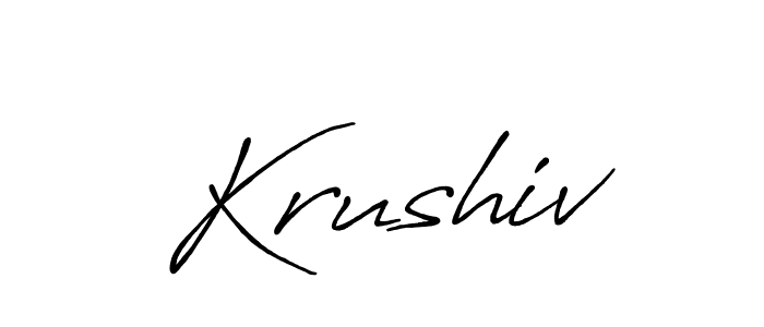 Design your own signature with our free online signature maker. With this signature software, you can create a handwritten (Antro_Vectra_Bolder) signature for name Krushiv. Krushiv signature style 7 images and pictures png