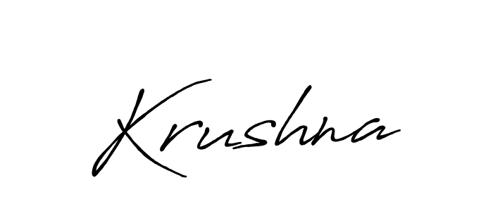 Use a signature maker to create a handwritten signature online. With this signature software, you can design (Antro_Vectra_Bolder) your own signature for name Krushna. Krushna signature style 7 images and pictures png
