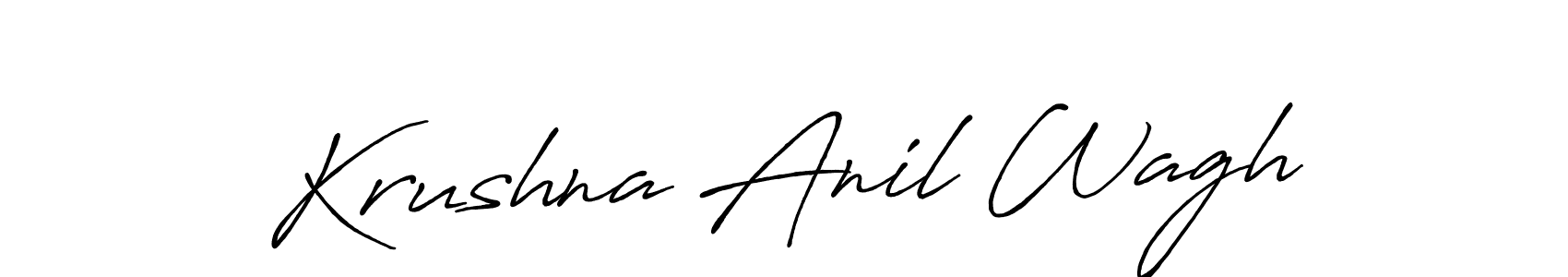 Design your own signature with our free online signature maker. With this signature software, you can create a handwritten (Antro_Vectra_Bolder) signature for name Krushna Anil Wagh. Krushna Anil Wagh signature style 7 images and pictures png