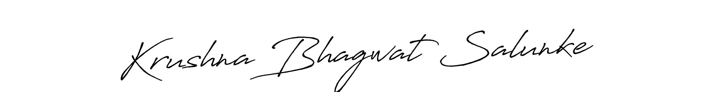 if you are searching for the best signature style for your name Krushna Bhagwat Salunke. so please give up your signature search. here we have designed multiple signature styles  using Antro_Vectra_Bolder. Krushna Bhagwat Salunke signature style 7 images and pictures png
