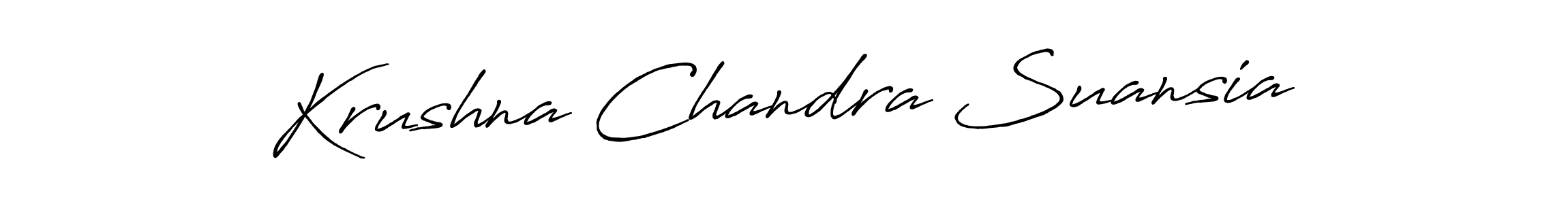 Use a signature maker to create a handwritten signature online. With this signature software, you can design (Antro_Vectra_Bolder) your own signature for name Krushna Chandra Suansia. Krushna Chandra Suansia signature style 7 images and pictures png