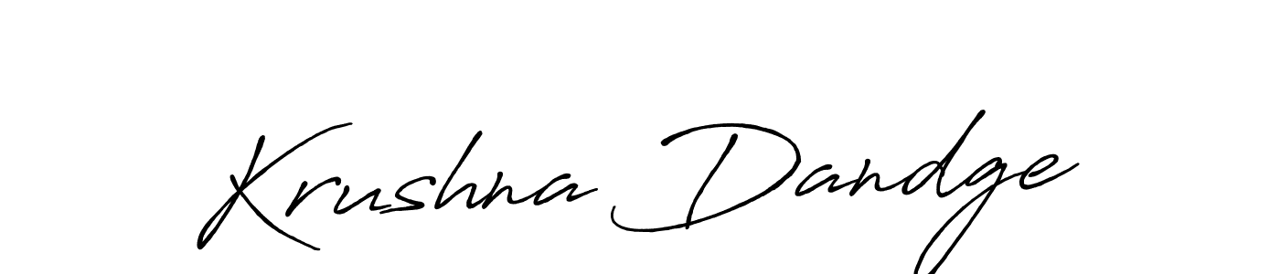 How to make Krushna Dandge name signature. Use Antro_Vectra_Bolder style for creating short signs online. This is the latest handwritten sign. Krushna Dandge signature style 7 images and pictures png