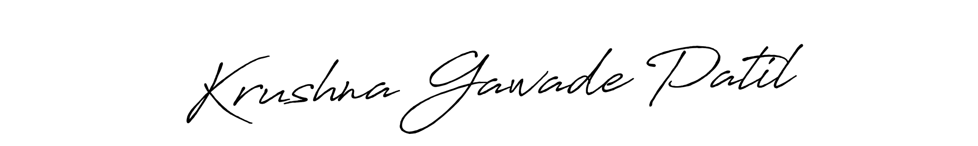 Also we have Krushna Gawade Patil name is the best signature style. Create professional handwritten signature collection using Antro_Vectra_Bolder autograph style. Krushna Gawade Patil signature style 7 images and pictures png