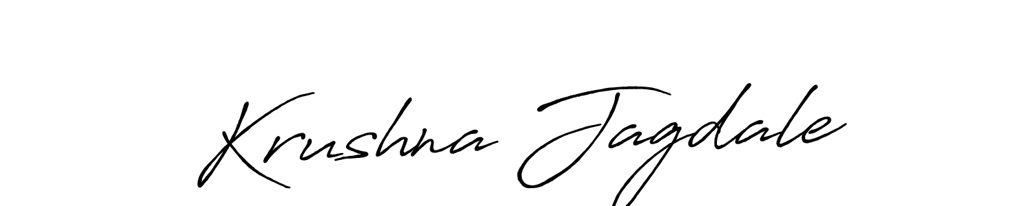 Make a beautiful signature design for name Krushna Jagdale. With this signature (Antro_Vectra_Bolder) style, you can create a handwritten signature for free. Krushna Jagdale signature style 7 images and pictures png