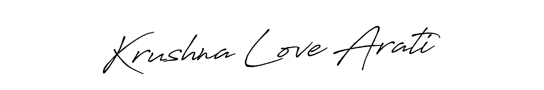 It looks lik you need a new signature style for name Krushna Love Arati. Design unique handwritten (Antro_Vectra_Bolder) signature with our free signature maker in just a few clicks. Krushna Love Arati signature style 7 images and pictures png