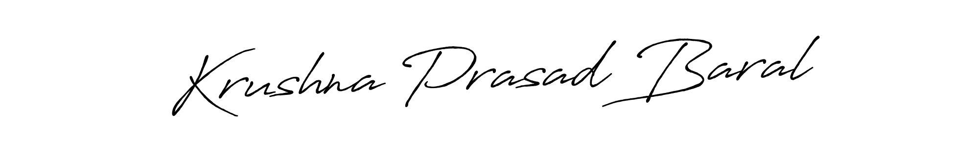 How to make Krushna Prasad Baral signature? Antro_Vectra_Bolder is a professional autograph style. Create handwritten signature for Krushna Prasad Baral name. Krushna Prasad Baral signature style 7 images and pictures png