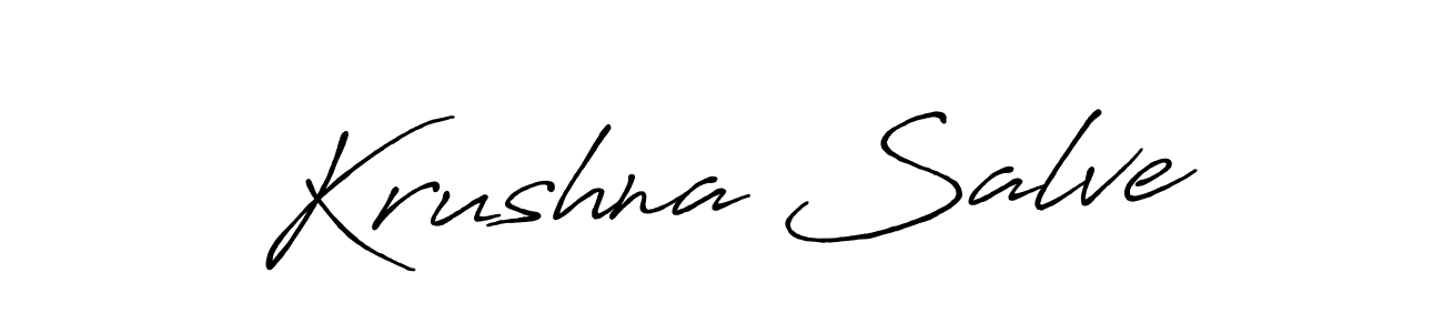 Krushna Salve stylish signature style. Best Handwritten Sign (Antro_Vectra_Bolder) for my name. Handwritten Signature Collection Ideas for my name Krushna Salve. Krushna Salve signature style 7 images and pictures png