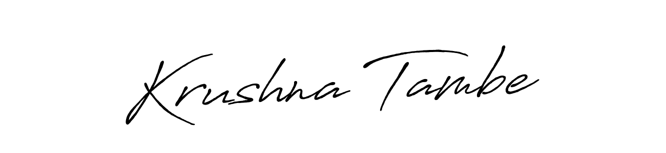 It looks lik you need a new signature style for name Krushna Tambe. Design unique handwritten (Antro_Vectra_Bolder) signature with our free signature maker in just a few clicks. Krushna Tambe signature style 7 images and pictures png