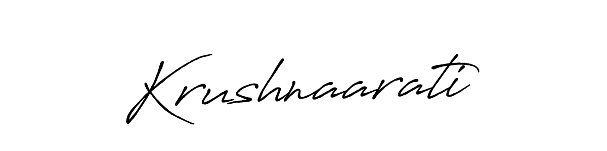 How to make Krushnaarati name signature. Use Antro_Vectra_Bolder style for creating short signs online. This is the latest handwritten sign. Krushnaarati signature style 7 images and pictures png