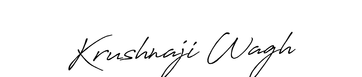 Create a beautiful signature design for name Krushnaji Wagh. With this signature (Antro_Vectra_Bolder) fonts, you can make a handwritten signature for free. Krushnaji Wagh signature style 7 images and pictures png