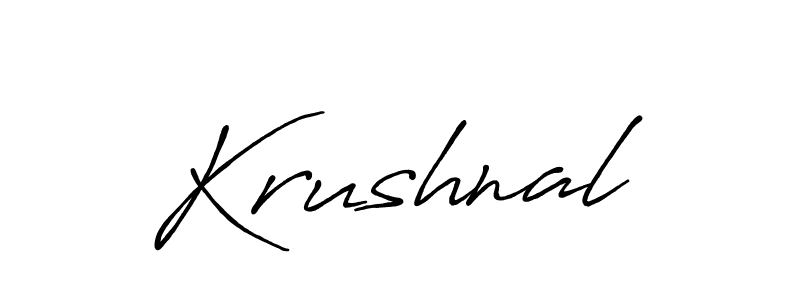 Create a beautiful signature design for name Krushnal. With this signature (Antro_Vectra_Bolder) fonts, you can make a handwritten signature for free. Krushnal signature style 7 images and pictures png