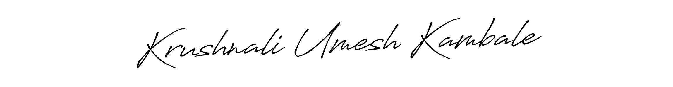 How to make Krushnali Umesh Kambale name signature. Use Antro_Vectra_Bolder style for creating short signs online. This is the latest handwritten sign. Krushnali Umesh Kambale signature style 7 images and pictures png