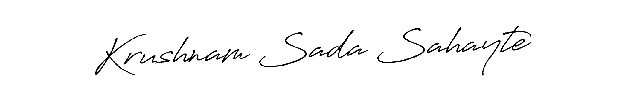 It looks lik you need a new signature style for name Krushnam Sada Sahayte. Design unique handwritten (Antro_Vectra_Bolder) signature with our free signature maker in just a few clicks. Krushnam Sada Sahayte signature style 7 images and pictures png