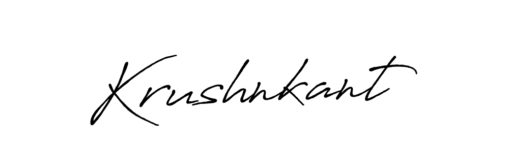 You should practise on your own different ways (Antro_Vectra_Bolder) to write your name (Krushnkant) in signature. don't let someone else do it for you. Krushnkant signature style 7 images and pictures png