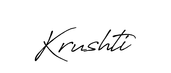 Create a beautiful signature design for name Krushti. With this signature (Antro_Vectra_Bolder) fonts, you can make a handwritten signature for free. Krushti signature style 7 images and pictures png