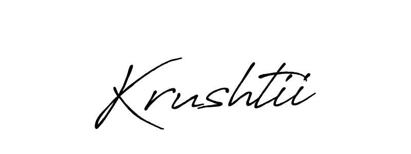 Use a signature maker to create a handwritten signature online. With this signature software, you can design (Antro_Vectra_Bolder) your own signature for name Krushtii. Krushtii signature style 7 images and pictures png