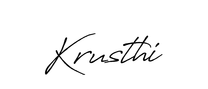 How to make Krusthi name signature. Use Antro_Vectra_Bolder style for creating short signs online. This is the latest handwritten sign. Krusthi signature style 7 images and pictures png