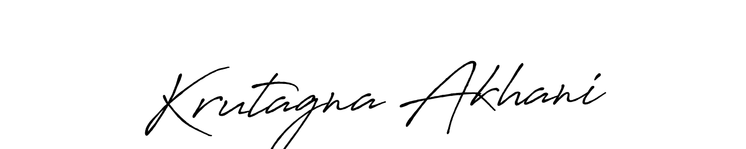 How to make Krutagna Akhani signature? Antro_Vectra_Bolder is a professional autograph style. Create handwritten signature for Krutagna Akhani name. Krutagna Akhani signature style 7 images and pictures png