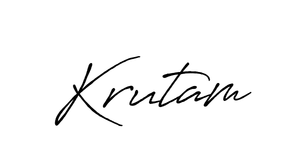 Once you've used our free online signature maker to create your best signature Antro_Vectra_Bolder style, it's time to enjoy all of the benefits that Krutam name signing documents. Krutam signature style 7 images and pictures png