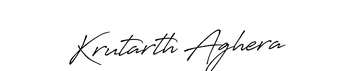 How to make Krutarth Aghera signature? Antro_Vectra_Bolder is a professional autograph style. Create handwritten signature for Krutarth Aghera name. Krutarth Aghera signature style 7 images and pictures png