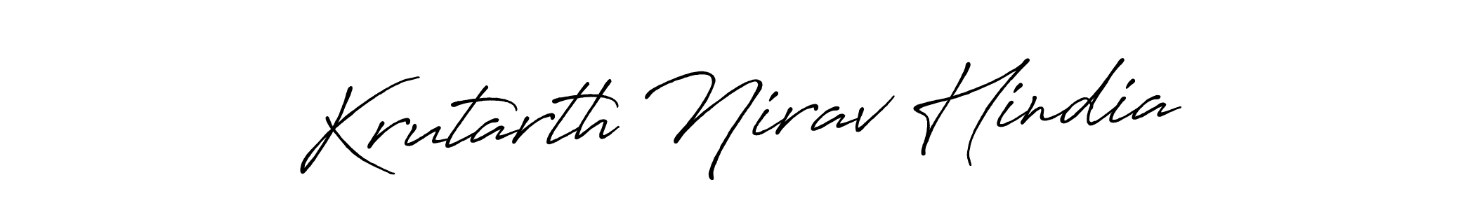 Also we have Krutarth Nirav Hindia name is the best signature style. Create professional handwritten signature collection using Antro_Vectra_Bolder autograph style. Krutarth Nirav Hindia signature style 7 images and pictures png