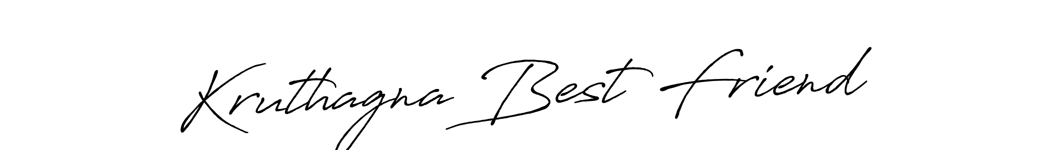 Create a beautiful signature design for name Kruthagna Best Friend. With this signature (Antro_Vectra_Bolder) fonts, you can make a handwritten signature for free. Kruthagna Best Friend signature style 7 images and pictures png
