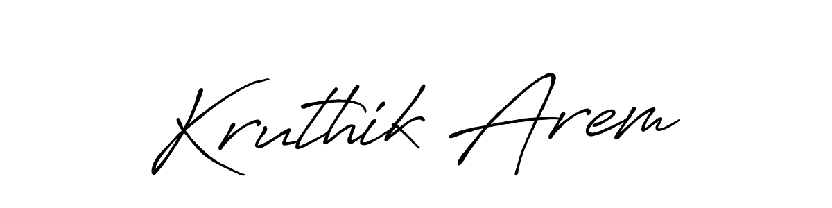 Also we have Kruthik Arem name is the best signature style. Create professional handwritten signature collection using Antro_Vectra_Bolder autograph style. Kruthik Arem signature style 7 images and pictures png