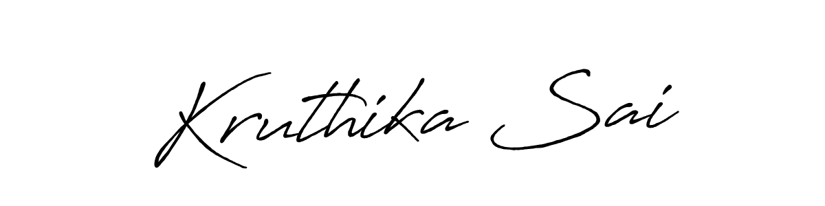 Also You can easily find your signature by using the search form. We will create Kruthika Sai name handwritten signature images for you free of cost using Antro_Vectra_Bolder sign style. Kruthika Sai signature style 7 images and pictures png